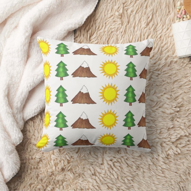 Coussin Camp Camping Escalades de montagne Arbres Nature (Couverture)