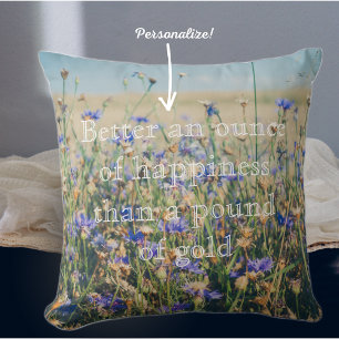 Coussin Campagne rustique Champ de Cornflower
