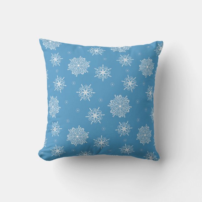Coussin Campanule Fantaisiste Floral Celeste 40x40cm (Recto)