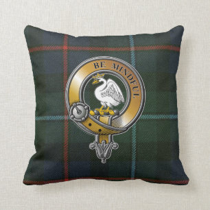 Coussin Campbell Cawdor Tartan & Badge