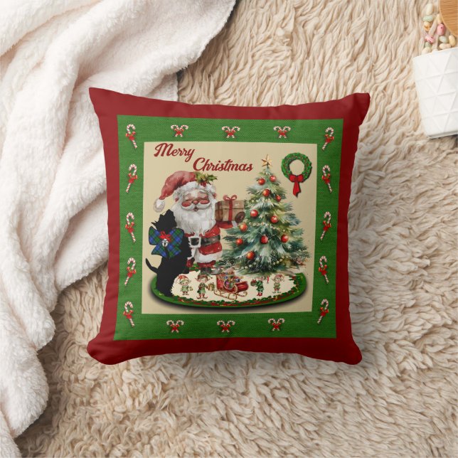 Coussin Campbell Scottie et Père Noël Xmas Jeu d'oreiller (Couverture)