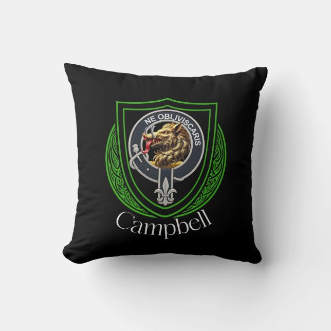 Coussin Campbell Scottish Clan Crest (Recto)
