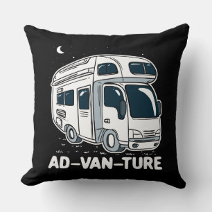 Coussin Camper Van Camping Gag d'aventure