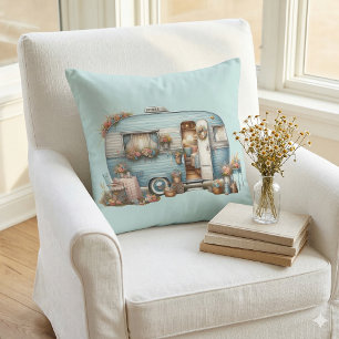 Coussin Campériste Fleurie Rétro Charme Rustique Bohème