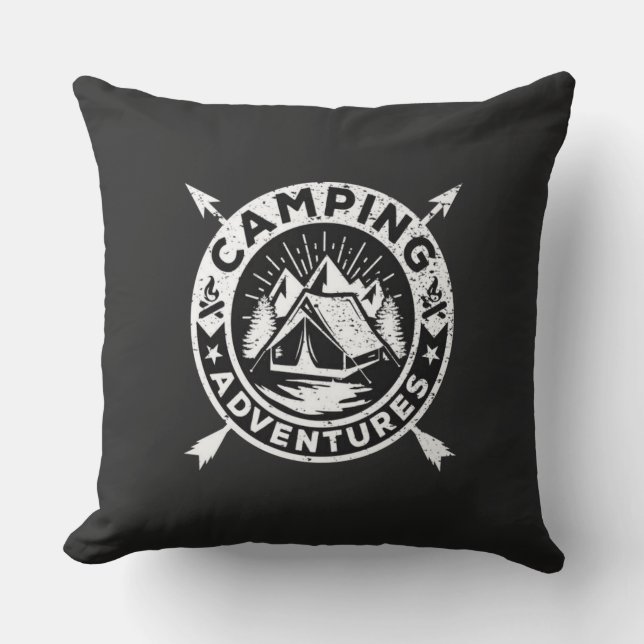 Coussin Camping Adventures vêtements confortables pour les (Recto)