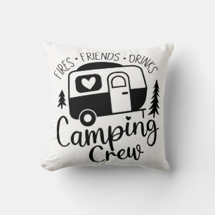 Coussin Camping Crew Fries Amis Boissons