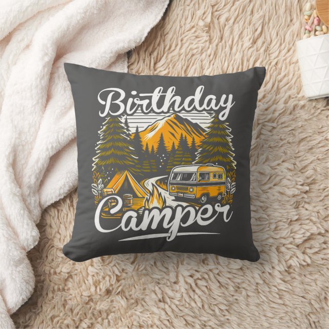 Coussin Camping d'anniversaire Camper Lover Camper (Couverture)