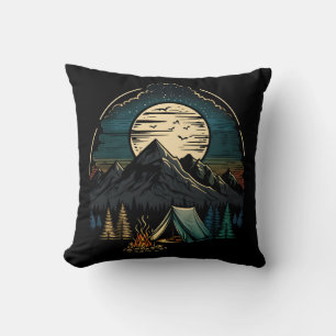 Coussin Camping De Montagne Sous La Lune
