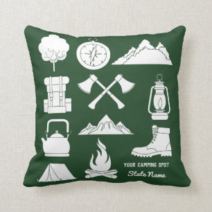 Coussin Camping de souvenirs personnalisés Camping