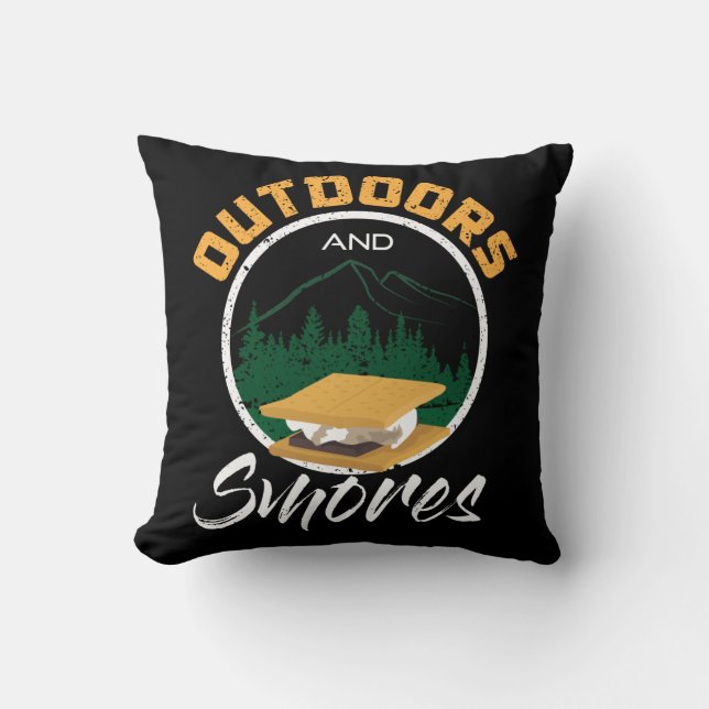 Coussin Camping - Extérieur Et Smorses (Recto)