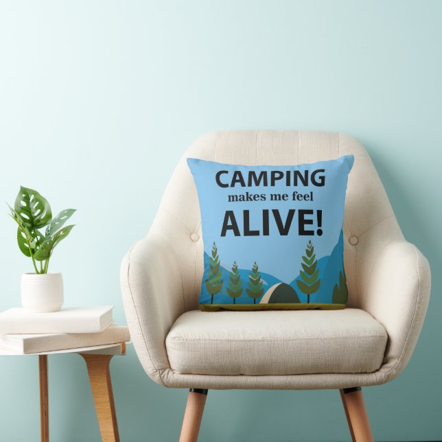 Coussin Camping Me Fait Me Sentir Vivant Camping (Chaise)