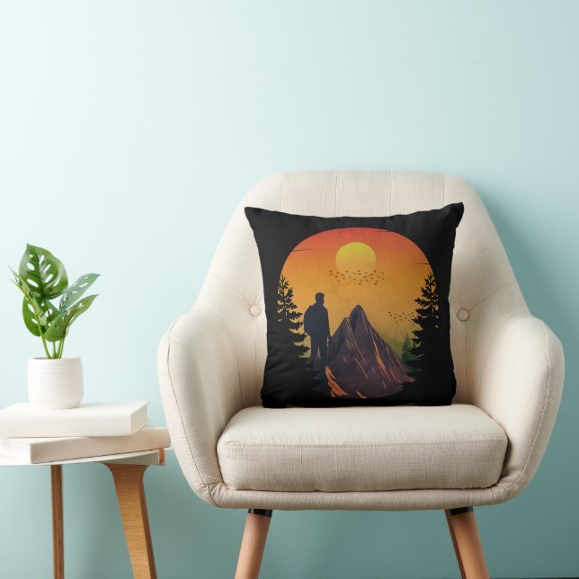 Coussin Camping nature coucher de soleil (Chaise)