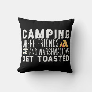 Coussin Camping Où Les Amis Se Faire Toaser Drôle