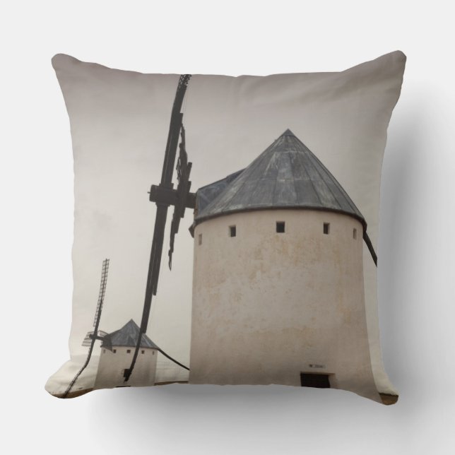 Coussin Campo de Criptana, anciens moulins à vent de La Ma (Recto)