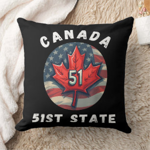 Coussin Canada 51e État Drôle Canada Cinquante et Unième É
