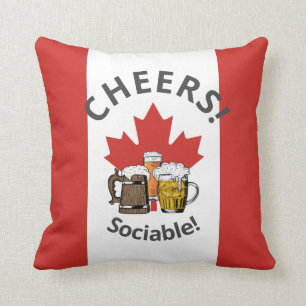 Coussin CANADA Cartoon 3 "Sociable!"