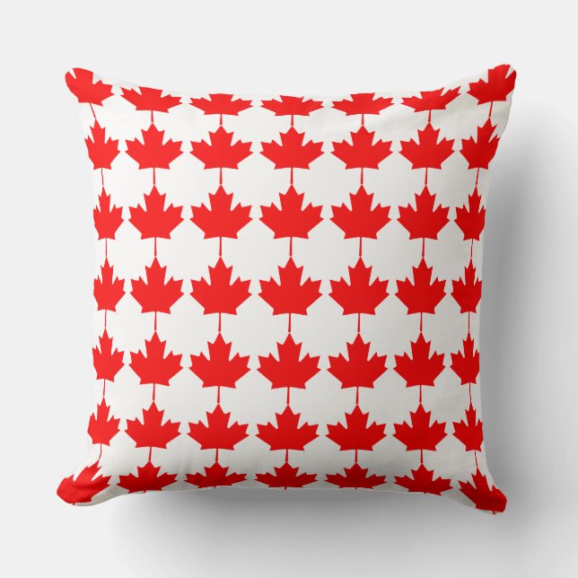 Coussin Canada Motif de feuille d'érable rouge (Recto)