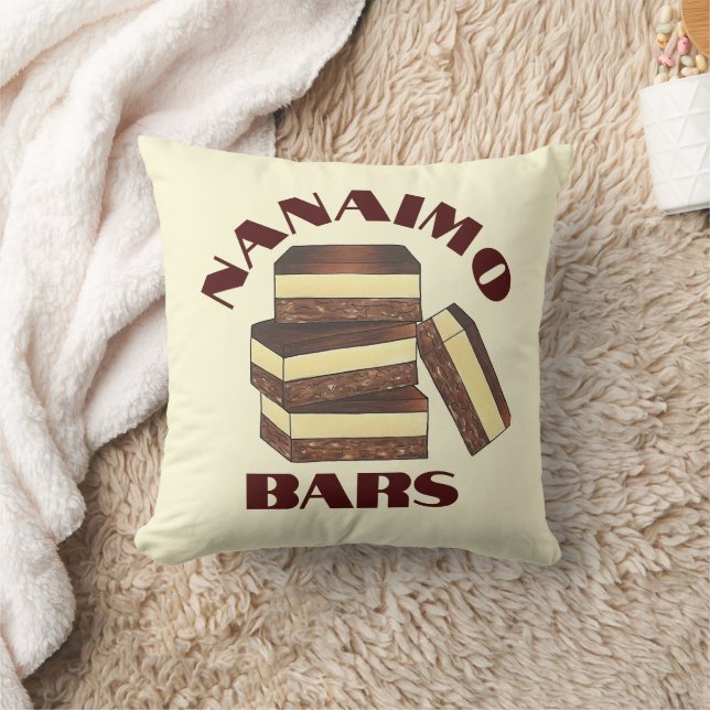 Coussin Canadian Nanaimo Bars Canada Colombie-Britannique  (Couverture)