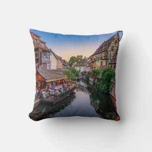 Coussin Canal d'eau Fleur Alsace France
