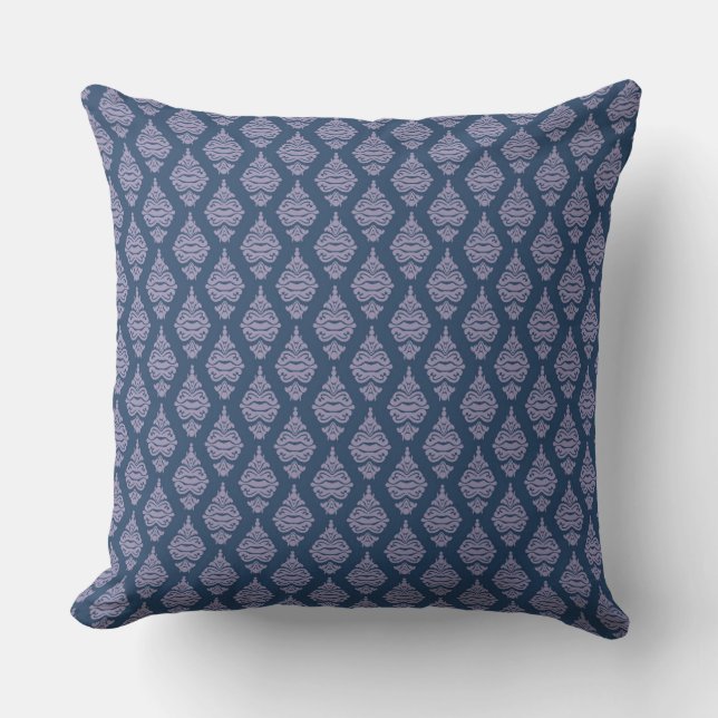 Coussin Canapé bleu Damask (Recto)