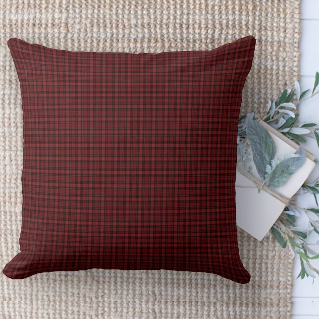 Coussin Canapé Farmhouse Rouge Et Noir (Modern farmhouse throw pillow red and black window pane plaid couch pillow )