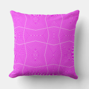 Coussin Canapé Motif géométrique moderne Fuschia rose C