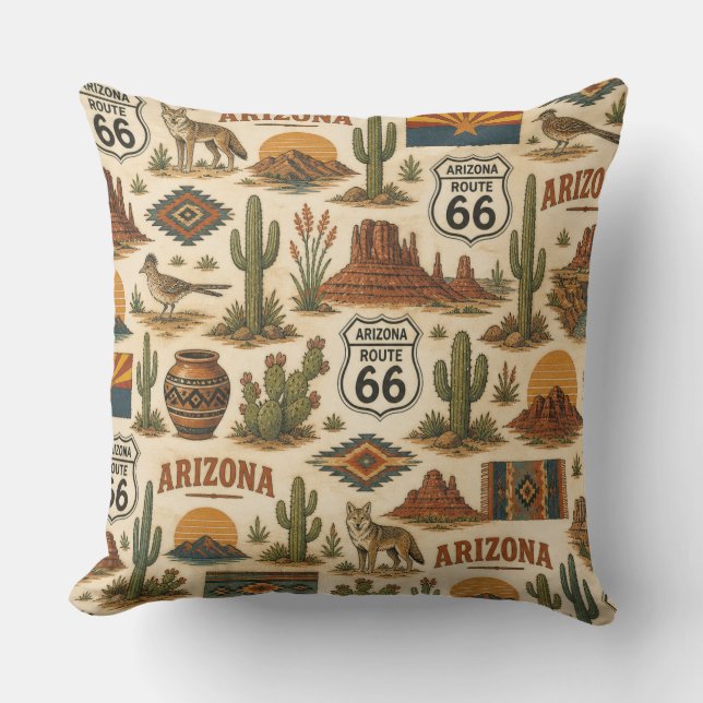 Coussin Canapé Sieste Route 66 d'Arizona (Recto)