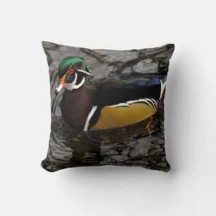 Coussin Canard branchu mâle à Crystal Springs Rhododendron