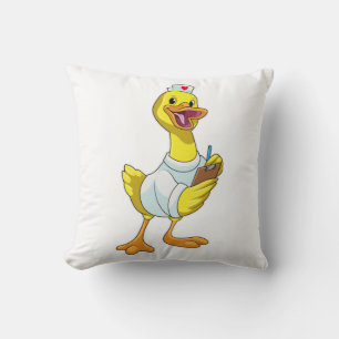 Coussin Canard comme infirmière avec coeur