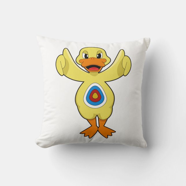 Coussin Canard Darts en plein dans le mille (Recto)