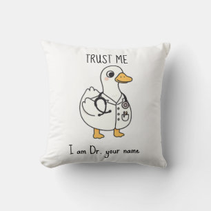 Coussin Canard de docteur personnalisé