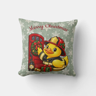 Coussin Canard en caoutchouc de Noël de pompier cosy