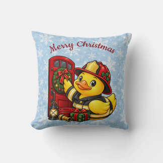 Coussin Canard en caoutchouc de Noël de pompier décoration