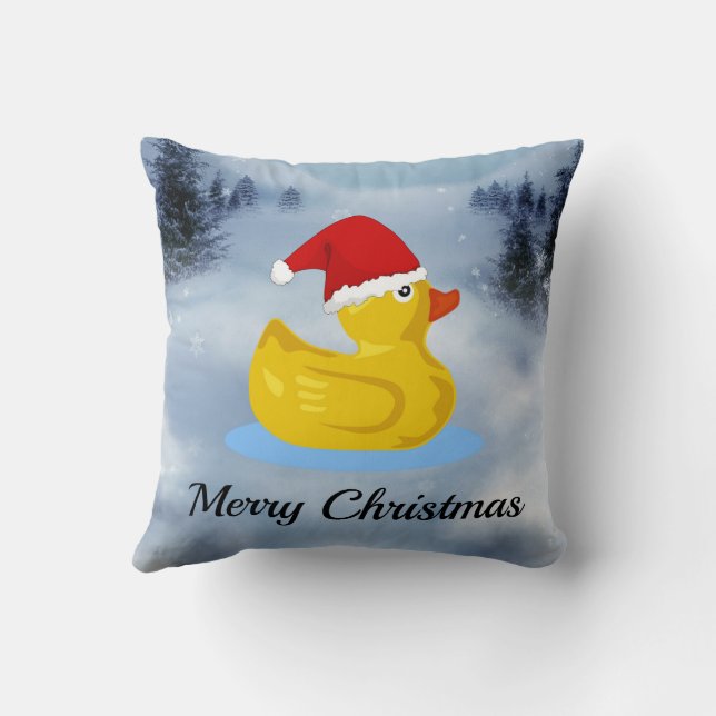 Coussin Canard en caoutchouc, Joyeux Noël, (Verso)