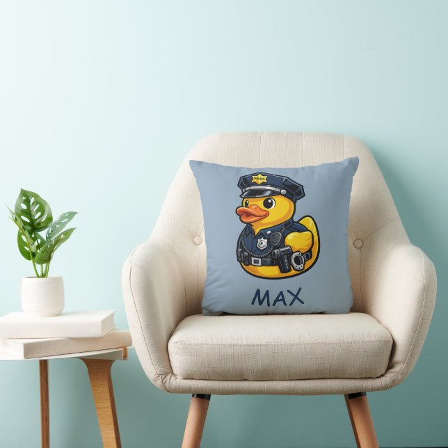 Coussin Canard en caoutchouc officier de police (Chaise)