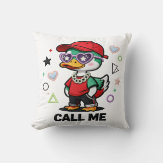 Coussin Canard mignon et cool portant des lunettes de sole