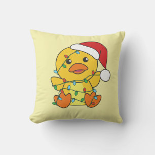 Coussin Canard Noël Animaux d'hiver Canard de vacances