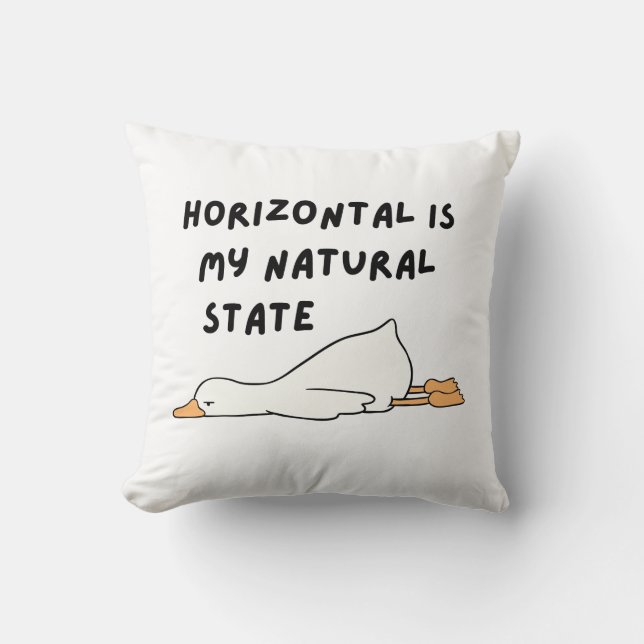 Coussin Canard Paresseux Drôle  (Recto)