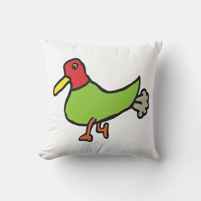 Coussin Canard Qui Pete Drôlement (Recto)