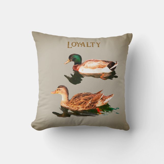 Coussin Canards colverts (Recto)
