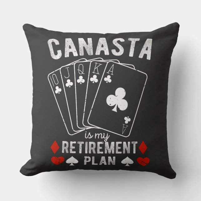 Coussin Canasta drôle (Recto)