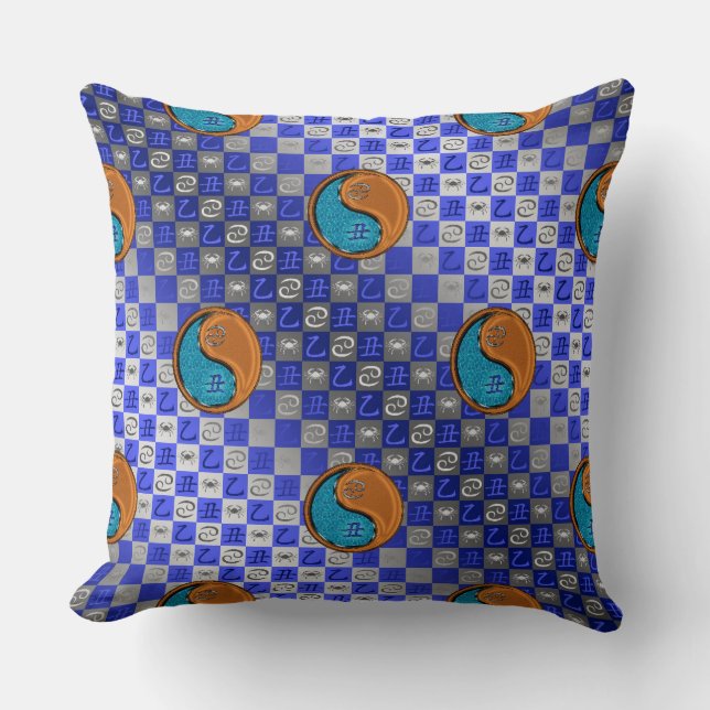Coussin Cancer & Bœuf de Bois (Recto)