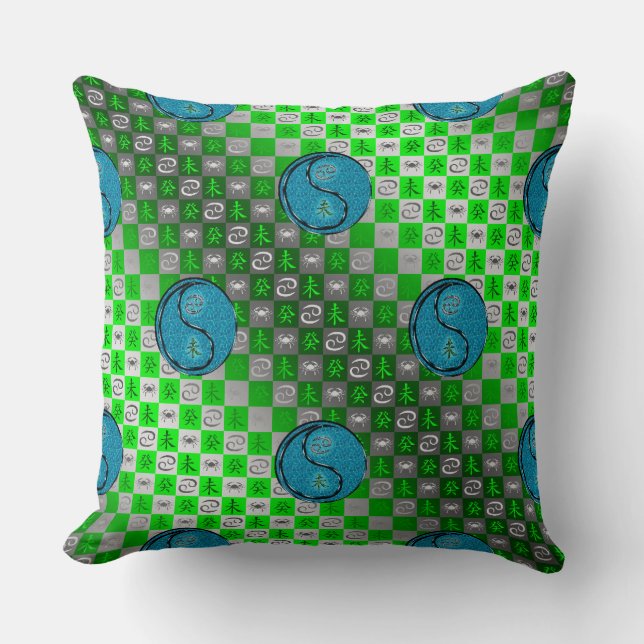 Coussin Cancer & Chèvre d'Eau (Recto)