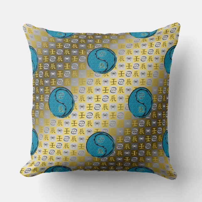 Coussin Cancer & Dragon d'eau (Recto)