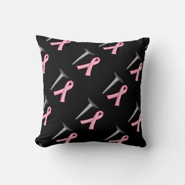 Coussin Cancer du sein de la vis ! Humour des survivants (Recto)