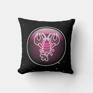 Coussin Cancer du zodiaque pourpre