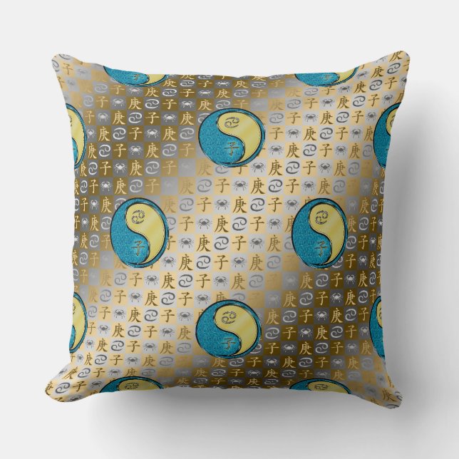 Coussin Cancer & Rat de Métal (Recto)