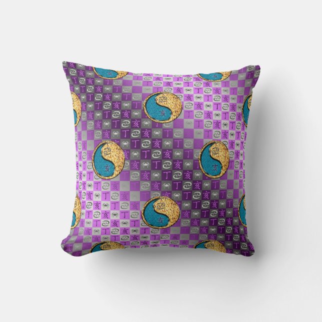 Coussin Cancer & Sanglier de Feu (Recto)