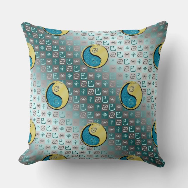 Coussin Cancer & Serpent de Métal (Recto)
