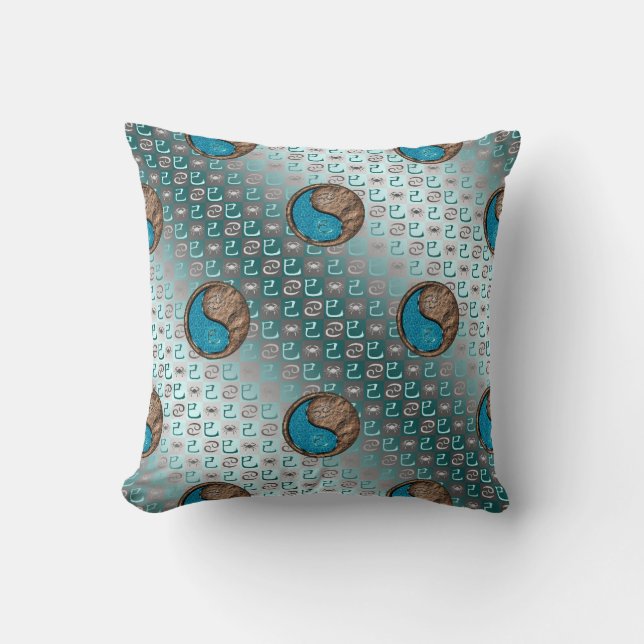 Coussin Cancer & Serpent de Terre (Recto)